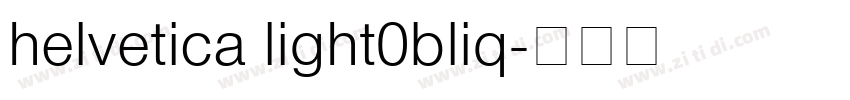 helvetica light0bliq字体转换